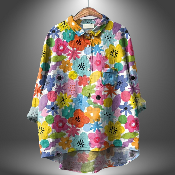 Brina™ | Ambachtelijke Bloemenblouse