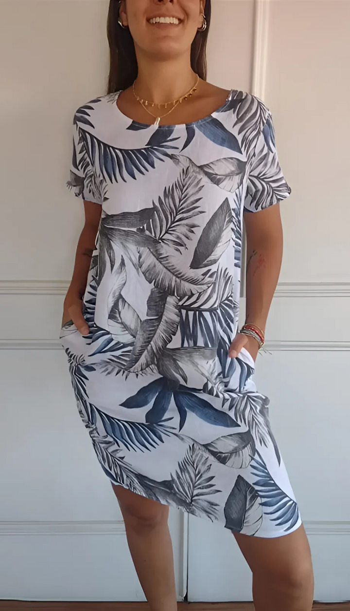 Tario™ | Elegante Comfortabele Jurk met Ronde Hals