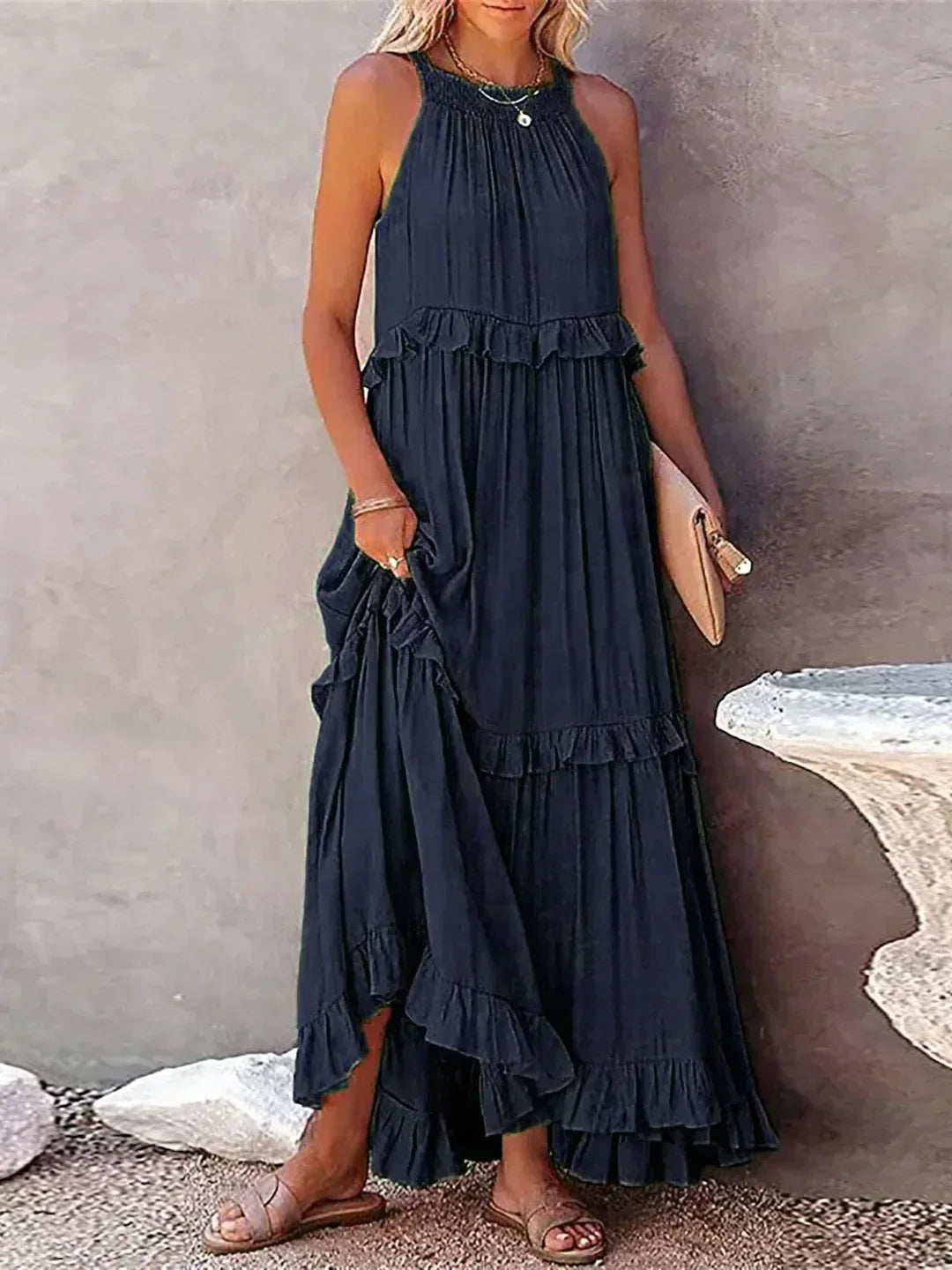 Emilia - Halter Maxi-jurk