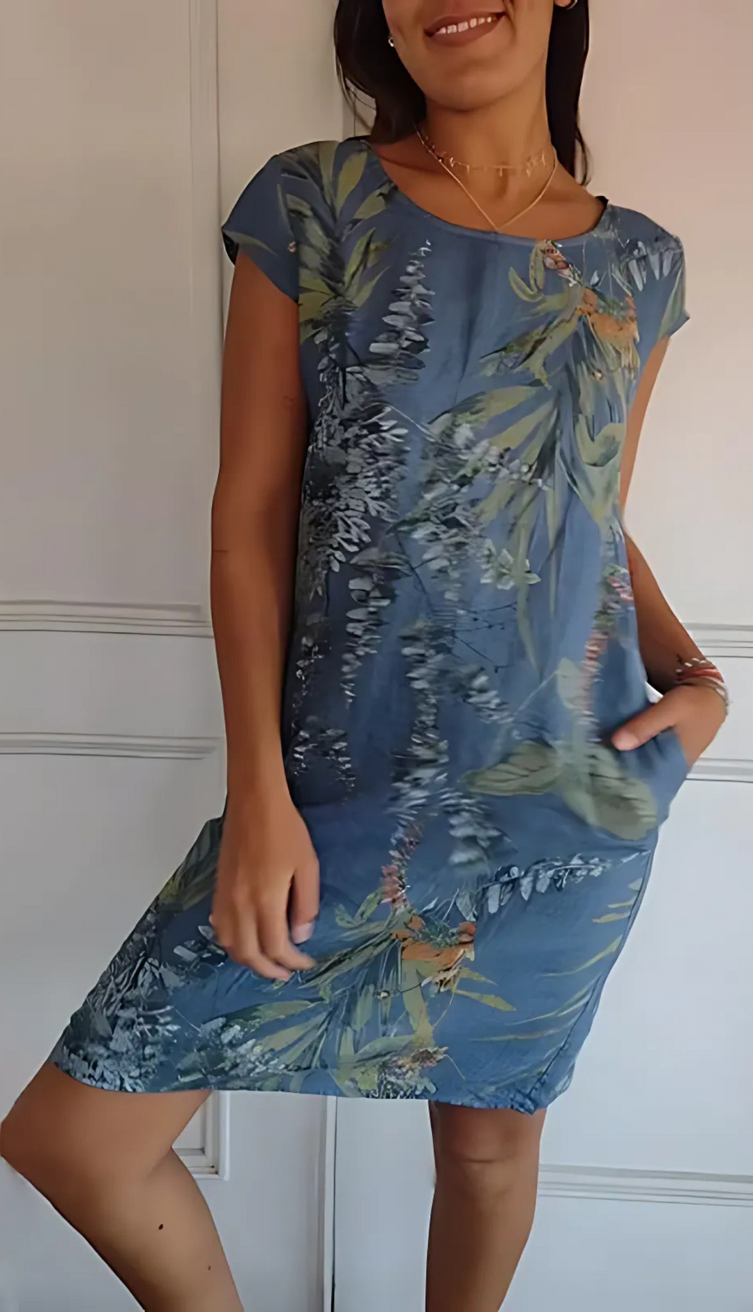 Tario™ | Elegante Comfortabele Jurk met Ronde Hals