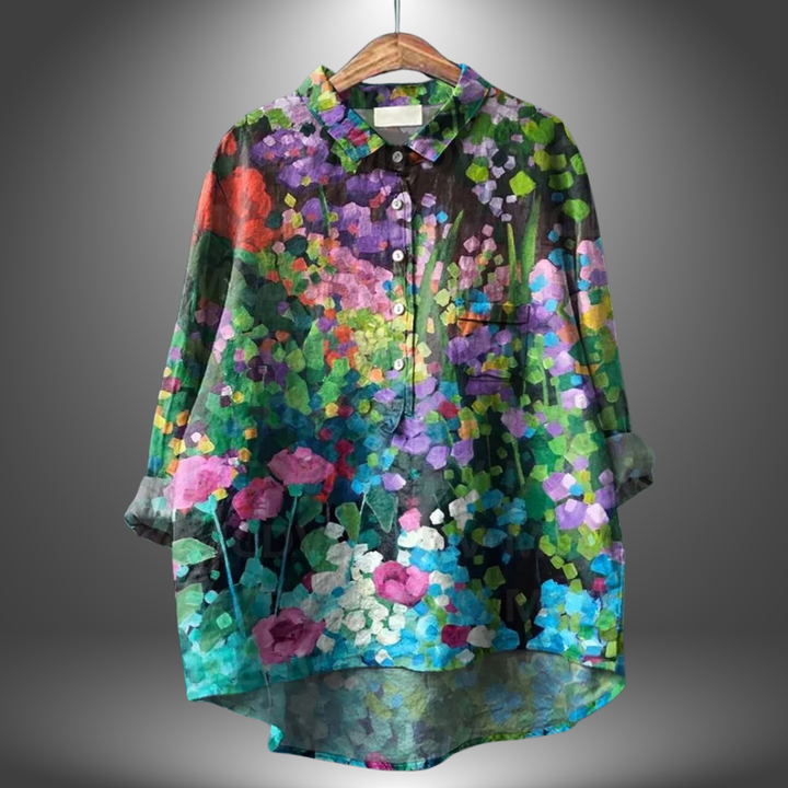 Brina™ | Ambachtelijke Bloemenblouse