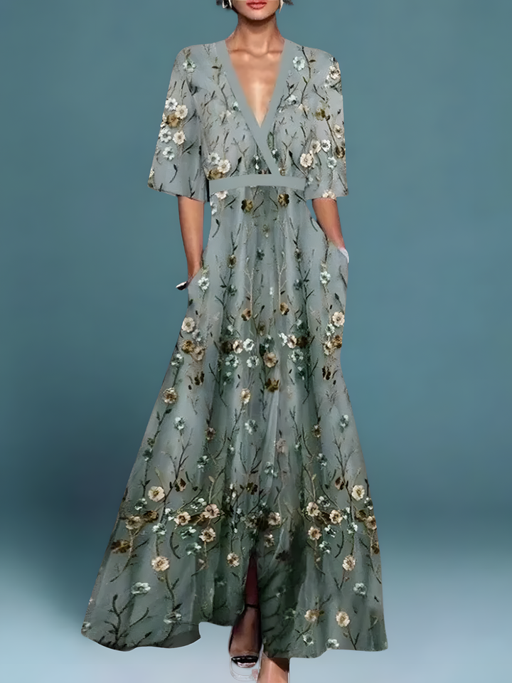 Elise™ | Elegante Bloemenwrap Jurk