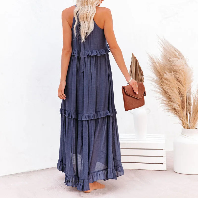 Emilia - Halter Maxi-jurk