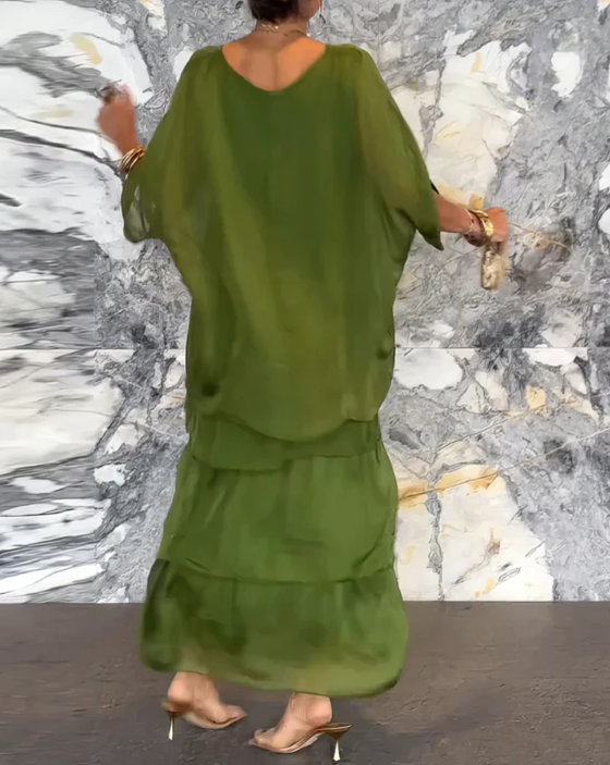 Solmora™ | Maxi Jurk met Ruime Ronde Hals