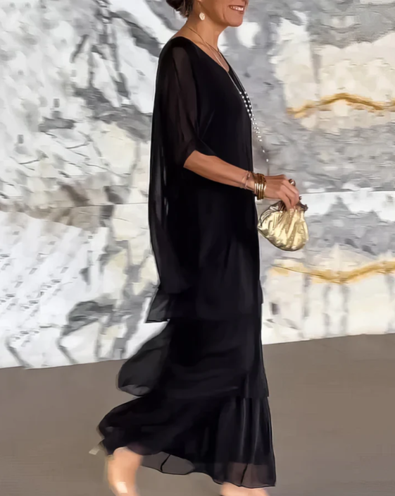 Solmora™ | Maxi Jurk met Ruime Ronde Hals