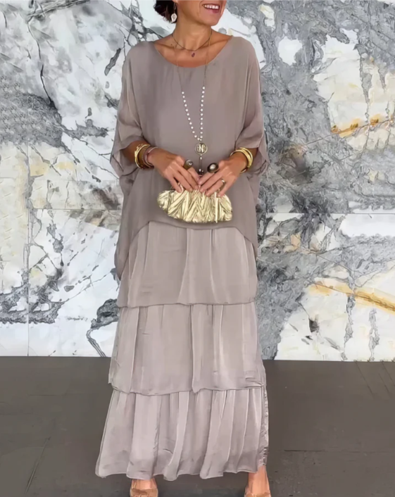 Solmora™ | Maxi Jurk met Ruime Ronde Hals