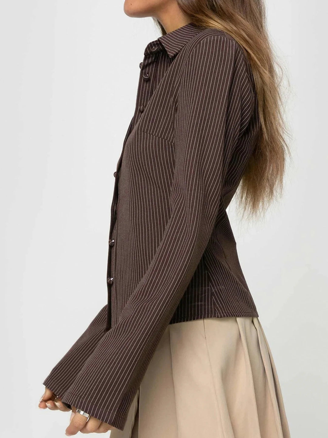 Zypharia™ | Retro Elegante Blouse met Knopen