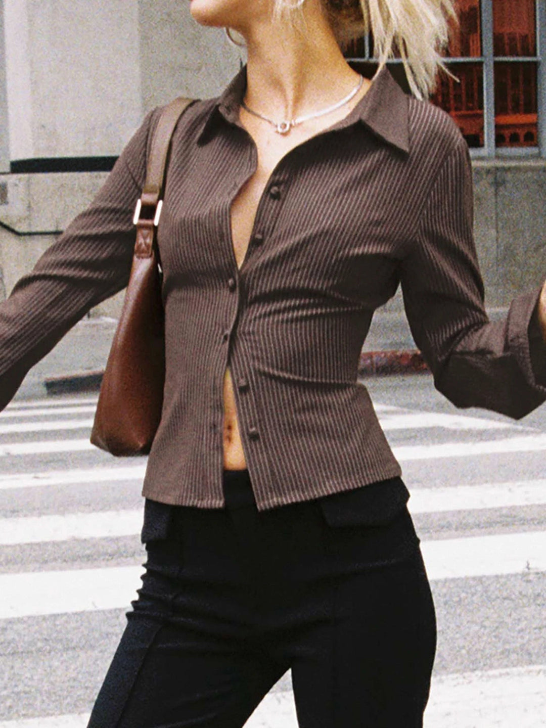 Zypharia™ | Retro Elegante Blouse met Knopen